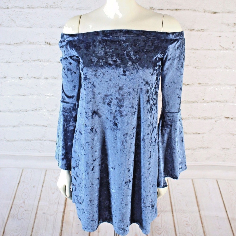 Rolla Coster || Blue Crushed Velvet Dress